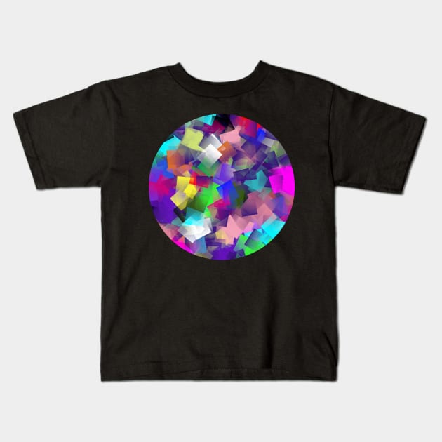 Colorful Squares Kids T-Shirt by KaSaPo